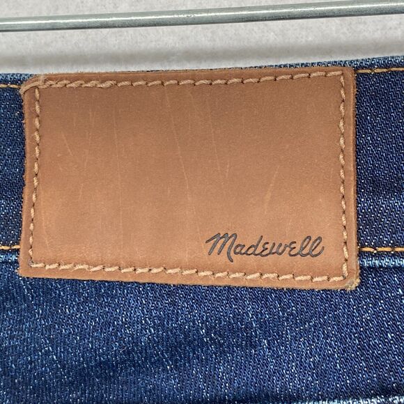 MADEWELL Jeans Womens 27 Skinny Skinny Ankle Frayed Dark Washed Denim Blue - Picture 6 of 15